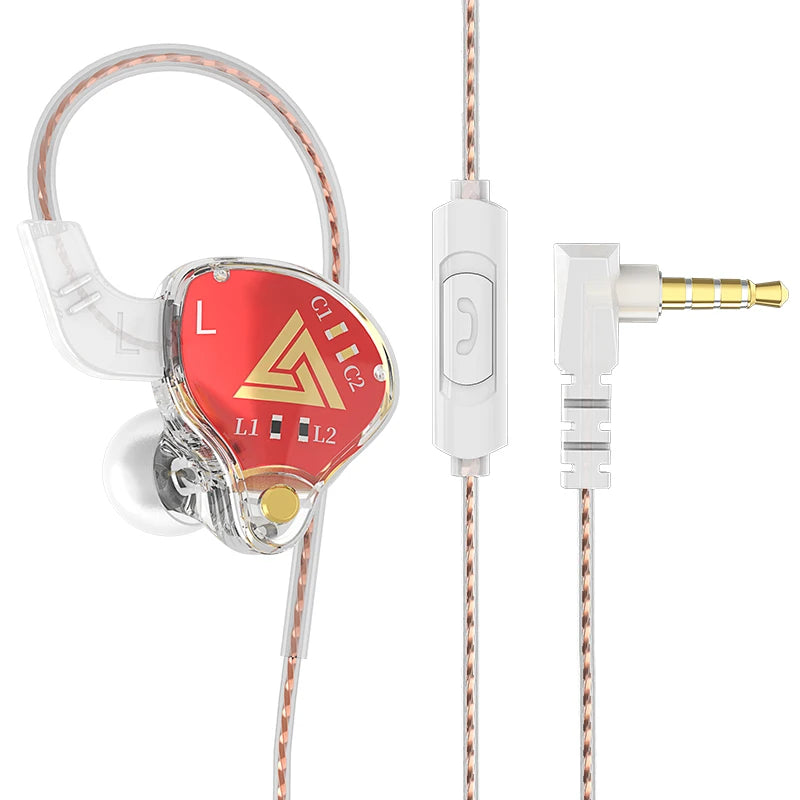 Original QKZ AK6 Copper Driver Hifi Wired Earphone Race Sport Headphone Bass Stereo Headset Music Earbuds 3.5MM in Ear with Mic