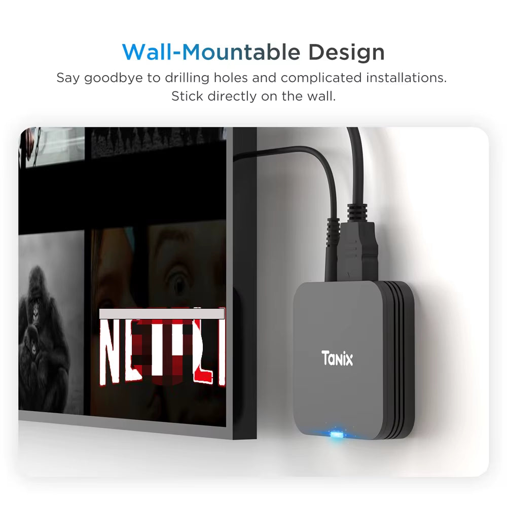 Tanix TX1 Android 10 TV Box, 4K HDR Media Player, Allwinner H313 Quad-Core, 2.4G WiFi, 8GB/16GB Storage, DC 5V/2A
