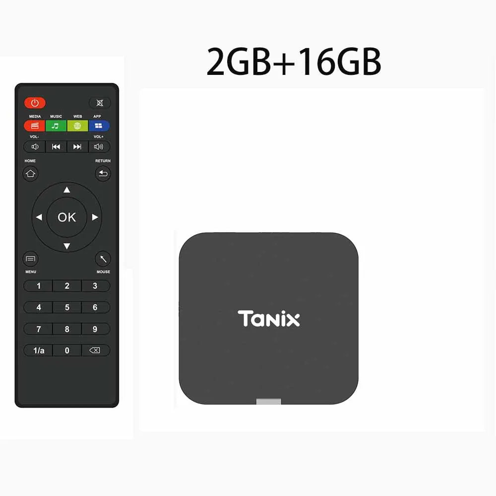 Tanix TX1 Android 10 TV Box, 4K HDR Media Player, Allwinner H313 Quad-Core, 2.4G WiFi, 8GB/16GB Storage, DC 5V/2A