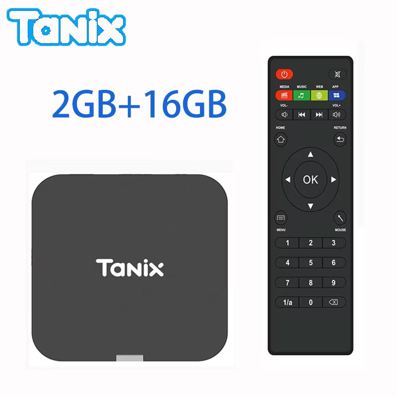 Tanix TX1 Android 10 TV Box, 4K HDR Media Player, Allwinner H313 Quad-Core, 2.4G WiFi, 8GB/16GB Storage, DC 5V/2A