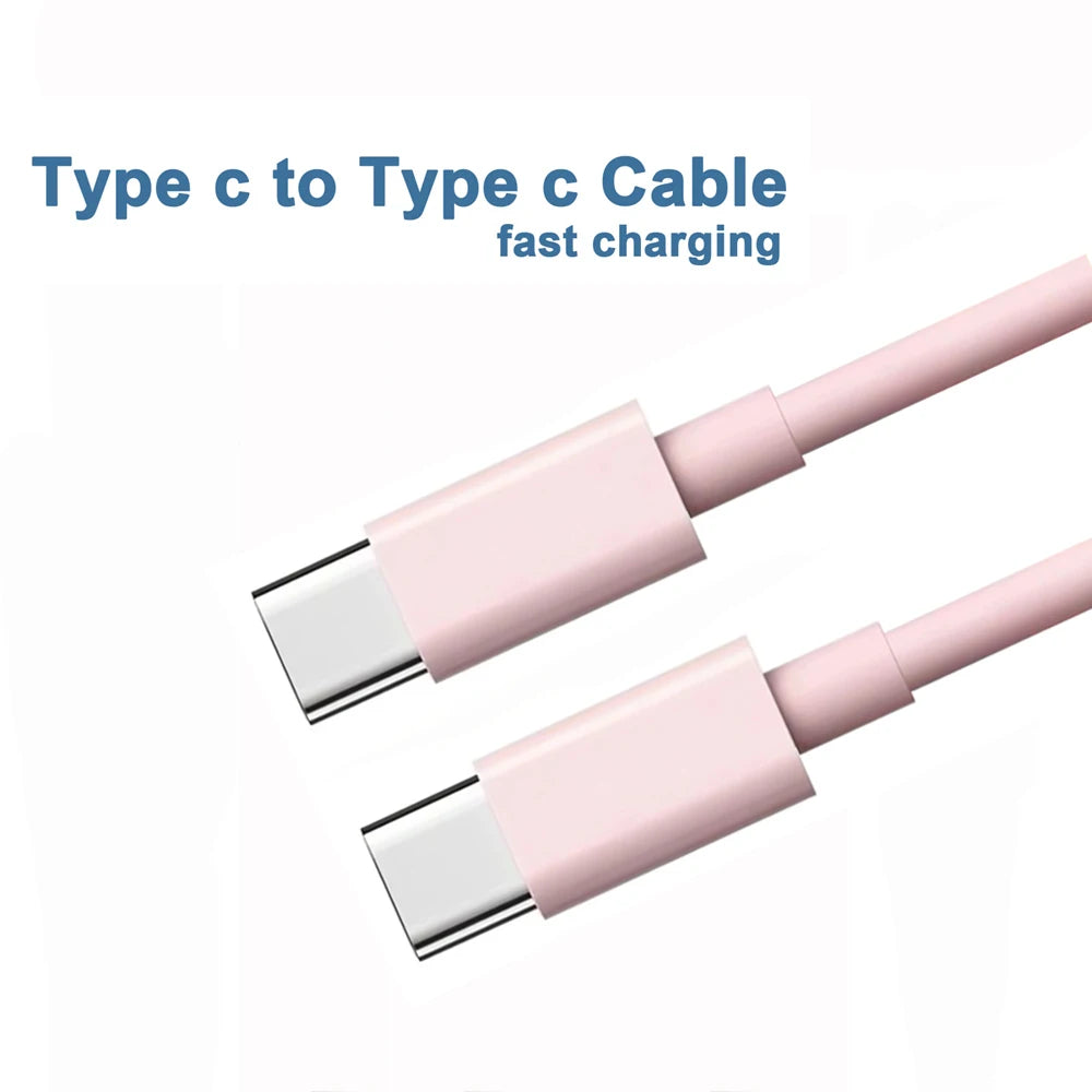 PD 60W USB C to USB Type C Cable Fast Charge Data Cable for Iphone 15 15Pro Huawei Samsung Xiaomi Data Line Black White 1M 2M 3M