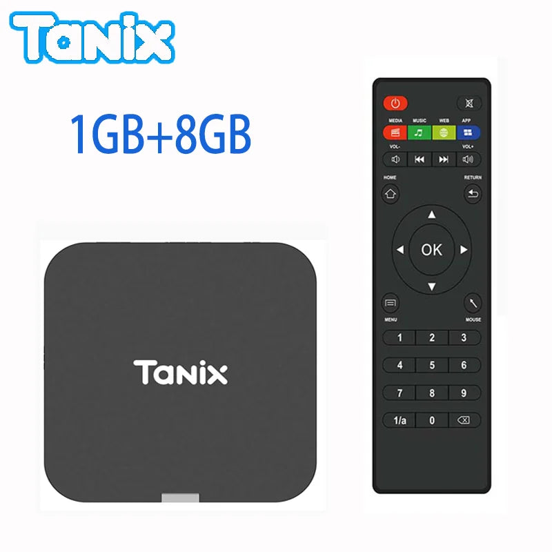 Tanix TX1 Android 10 TV Box, 4K HDR Media Player, Allwinner H313 Quad-Core, 2.4G WiFi, 8GB/16GB Storage, DC 5V/2A