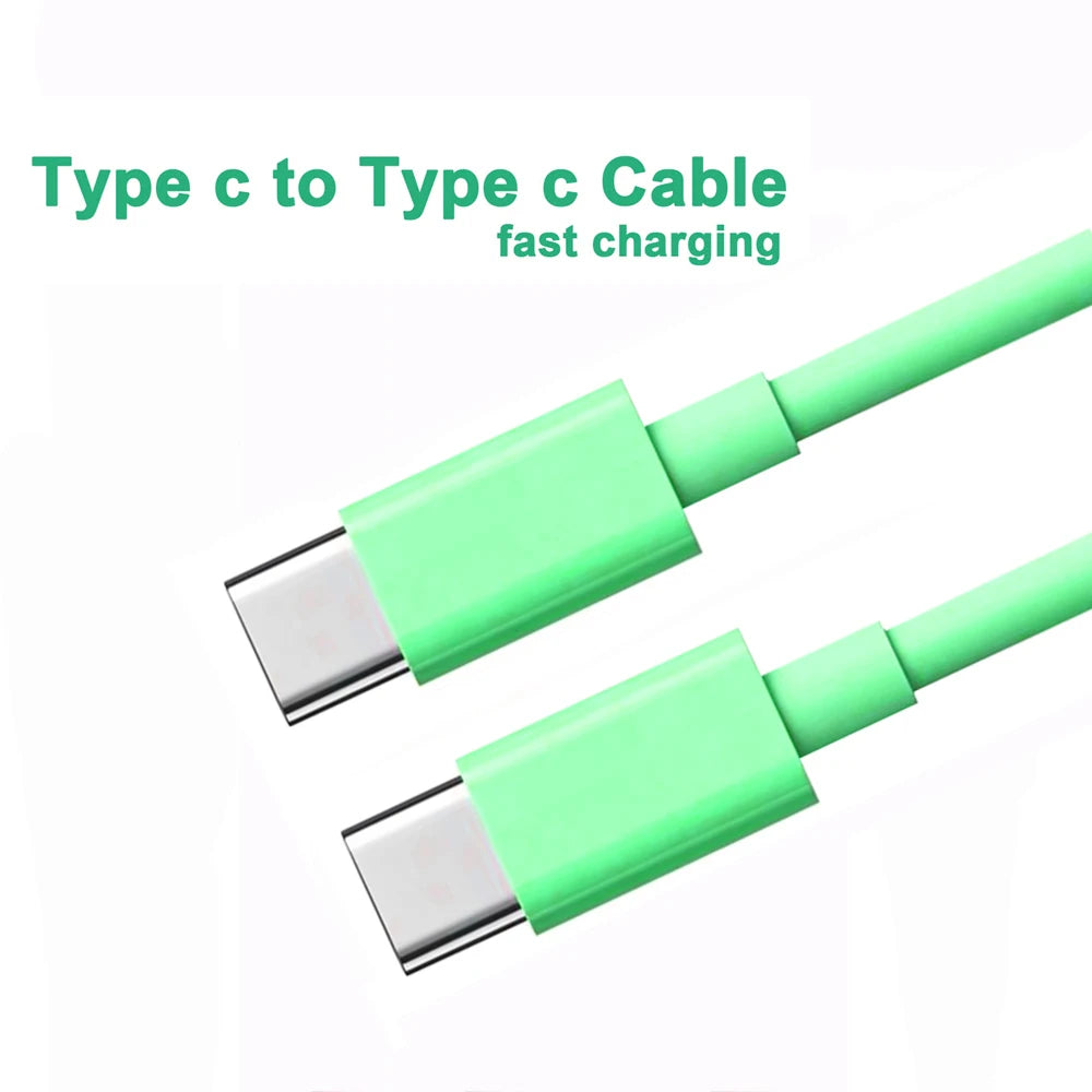 PD 60W USB C to USB Type C Cable Fast Charge Data Cable for Iphone 15 15Pro Huawei Samsung Xiaomi Data Line Black White 1M 2M 3M