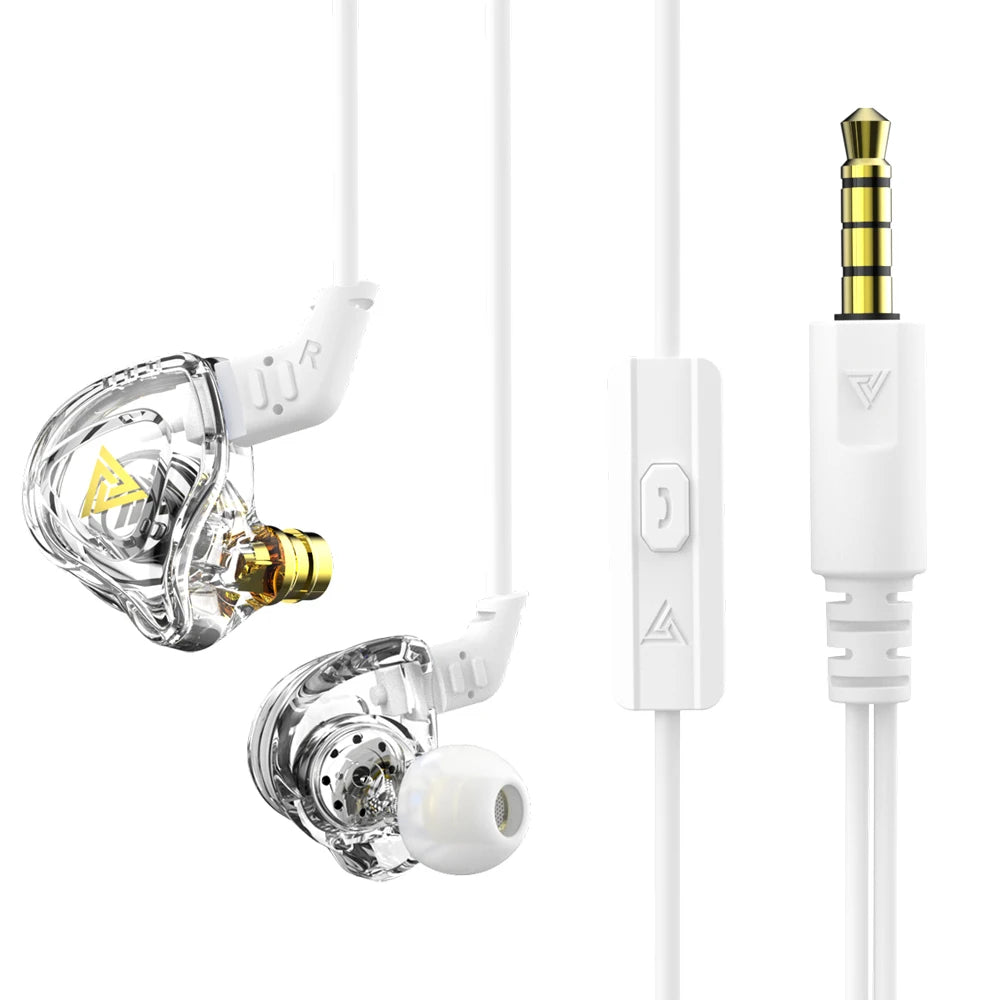 Original QKZ AK6 Copper Driver Hifi Wired Earphone Race Sport Headphone Bass Stereo Headset Music Earbuds 3.5MM in Ear with Mic